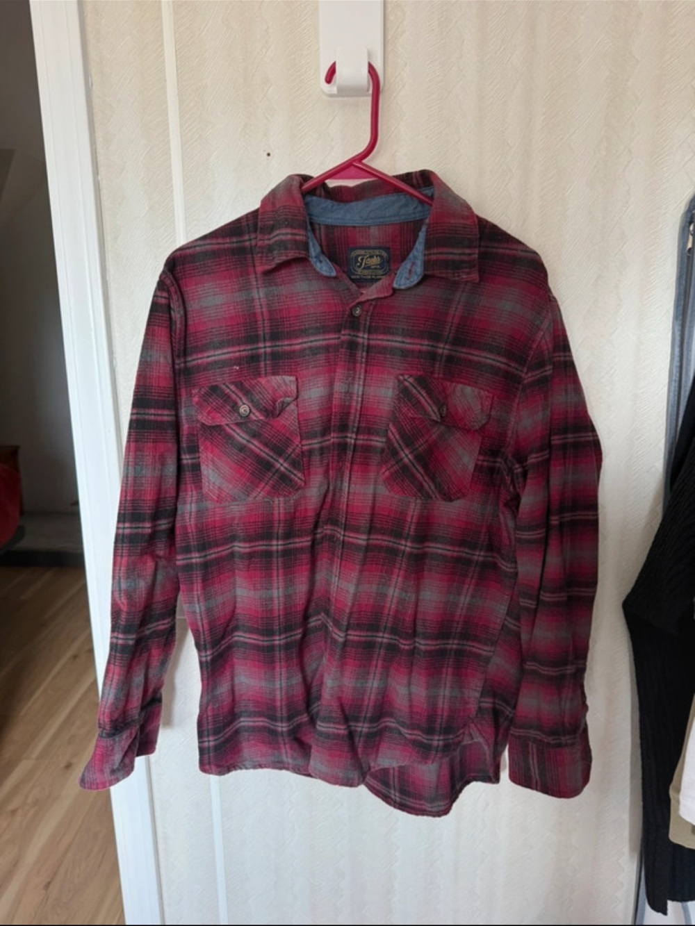 Jachs Red Plaid Lightweight Shirt Jacket